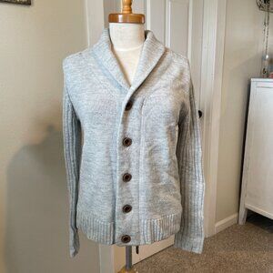 Mens 7 Diamonds Shall Cardigan Small Light Gray Heathered S Double/Dual Zipper
